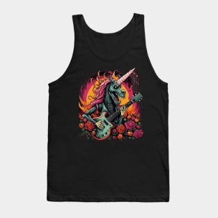 Death Metal Unicorn Dark Humor Tank Top